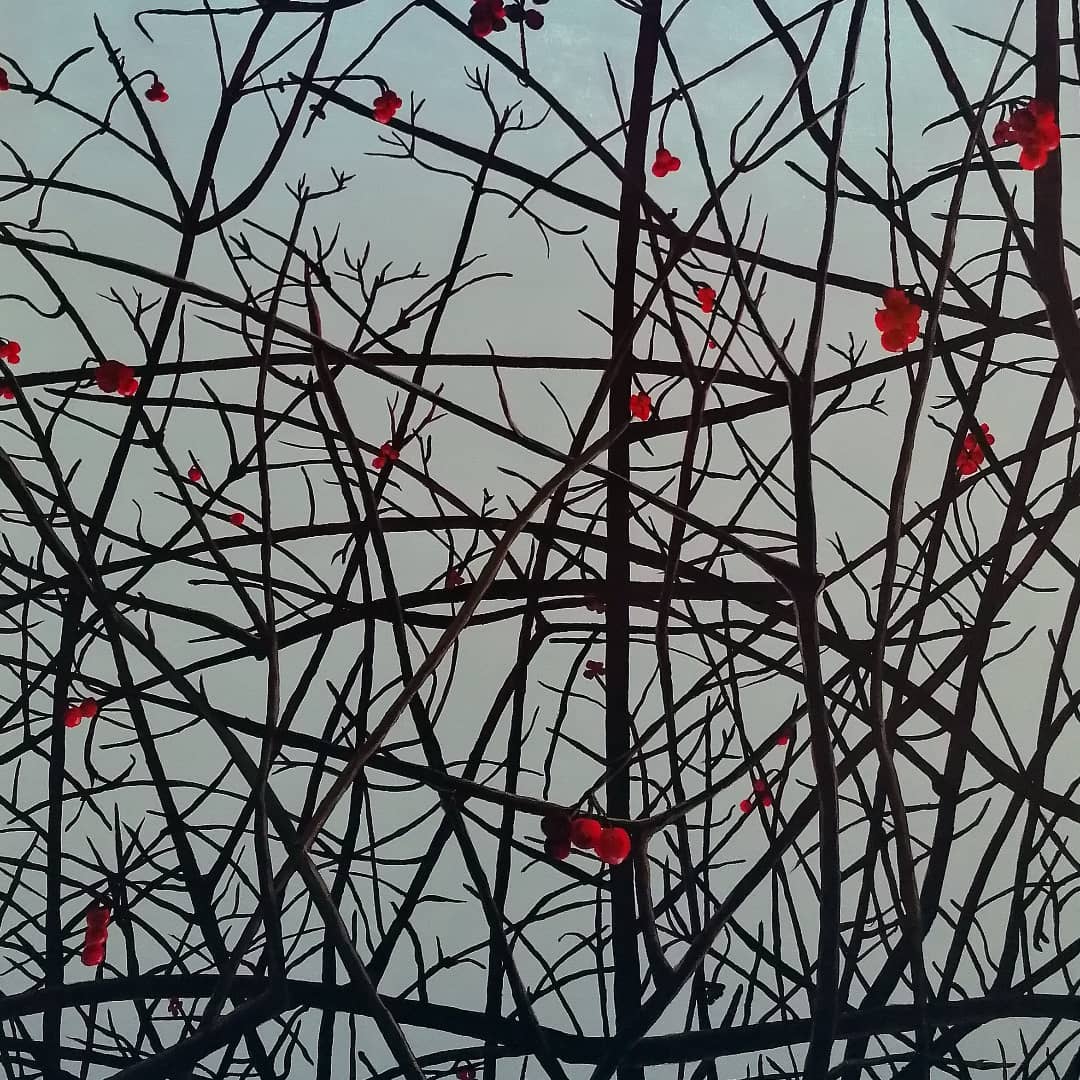 Acrylschilderij van Alesia Ausiannikava, 80 bij 60 centimeter