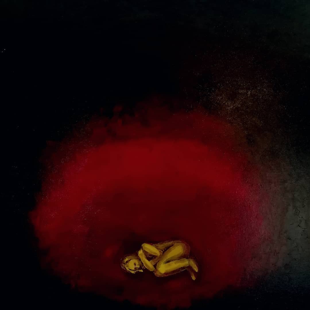 Lonely, acrylschilderij van Alesia Ausiannikava